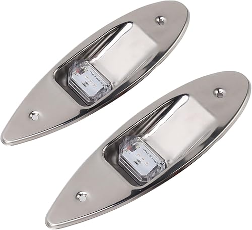Ymiko Boat Navigation Lights,1Pair Boat Navigation Lights DC12V 120 Degree Beam Angle High Visibility Waterproof LED Bow Light Compatible with