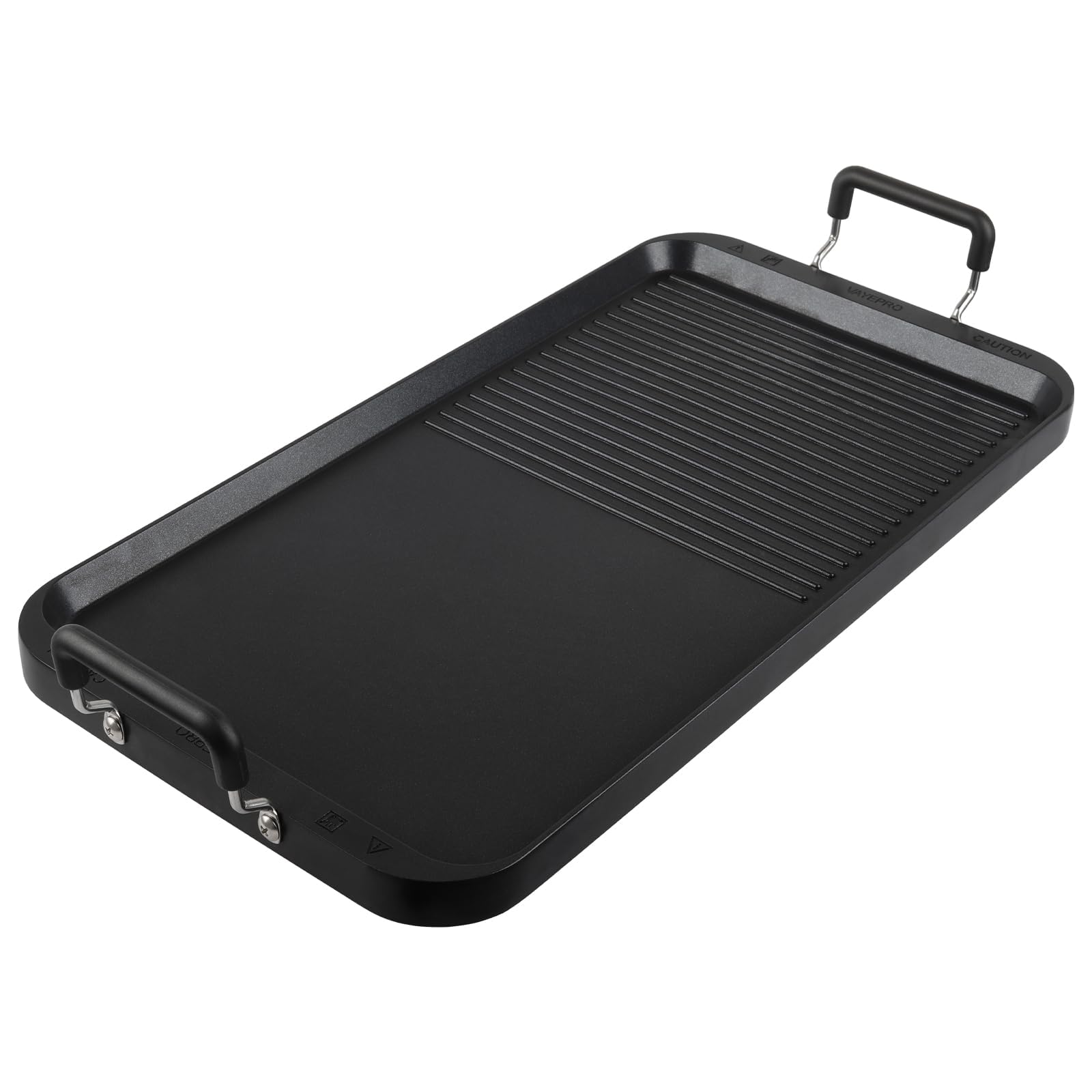 Vayepro 2-in-1 Stove Top Griddle &amp; Grill Pan, 20 Inch Non-Stick Double Burner Griddle for Gas, Electric, and Camping Stoves, Perfect for Pancakes, BBQ, and Indoor/Outdoor Cooking