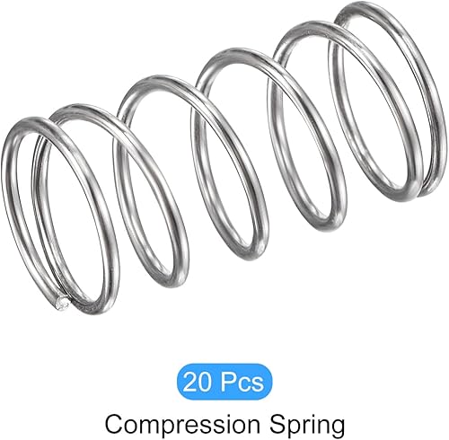 Miniatura 91 de METALLIXITY Resortes de compresión (0.020 x 0.118 in de diámetro exterior, 0.787 in de longitud libre) 20 unidades, resorte de extensión de acero