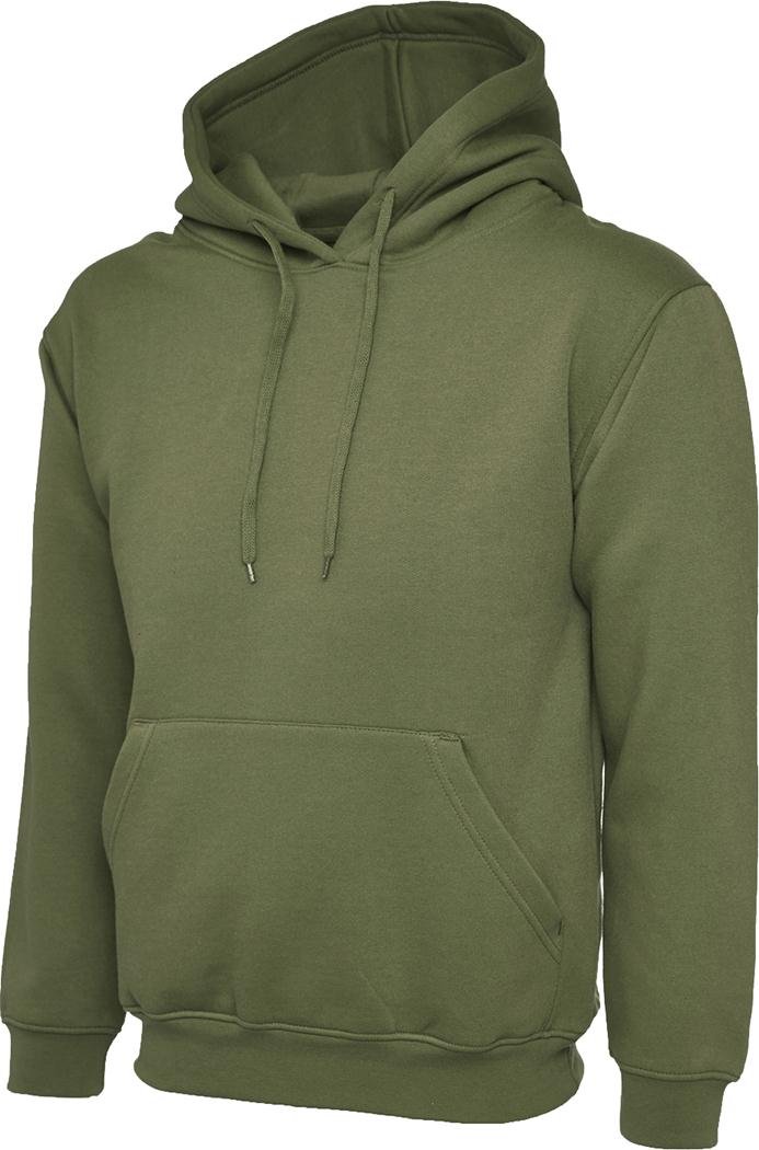 Uneek Uc502 Classic Hooded Sweatshirt Olive 3xl