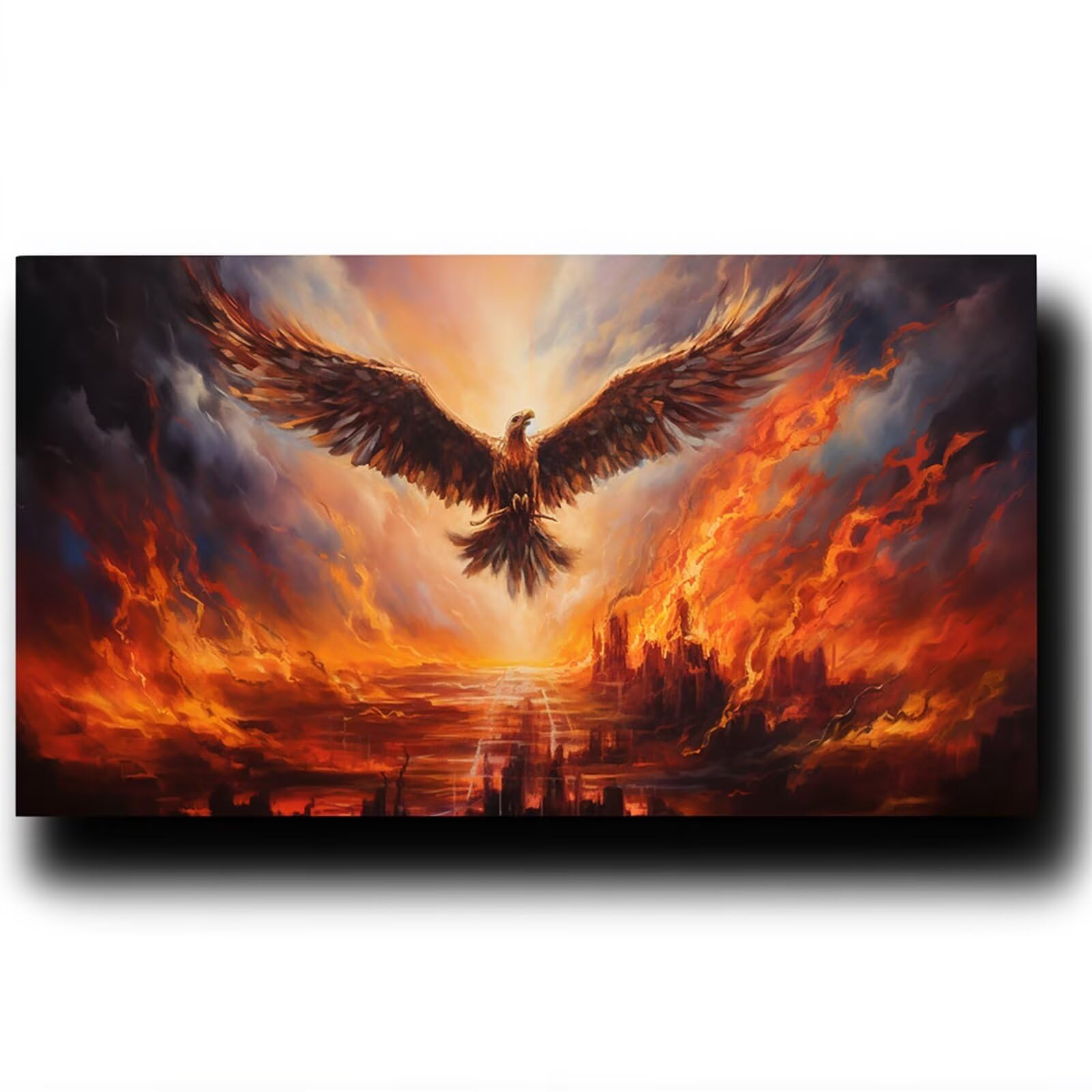 DIY Malen nach Zahlen Erwachsene Habicht Malen nach Zahlen ab 7 jahre Mädchen Landschaft Kreativ set für Erwachsene mit Leinwand Acrylfarben set und Pinsel,Bastelset zum Bemalen,Wanddeko 80X160cm 7-C-