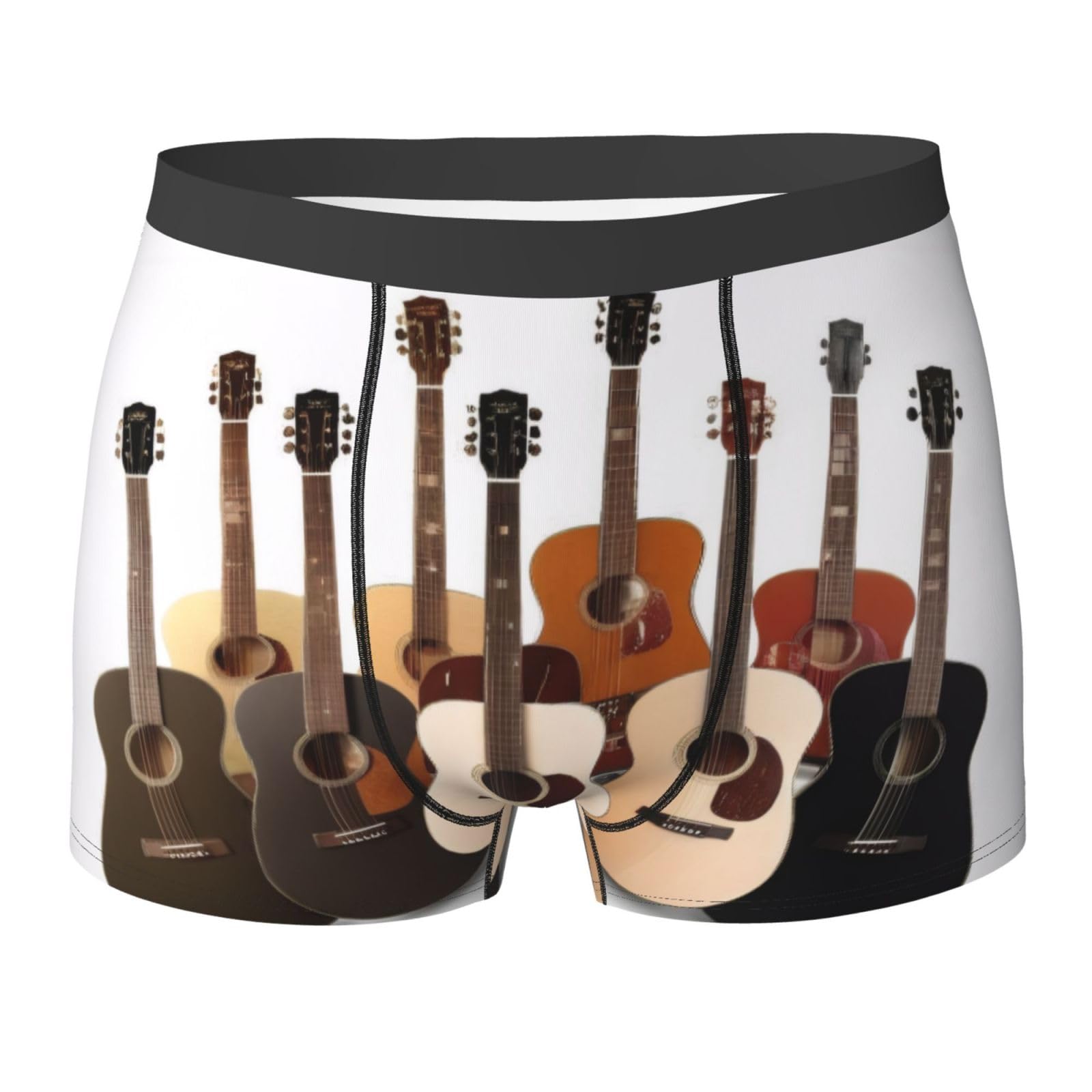 "Artypop" Men'S Boxer Briefs Low Rise Underwear Guitar Print Man Shorts Breathable Microfibre Trunk Stretch Boxers Shorts