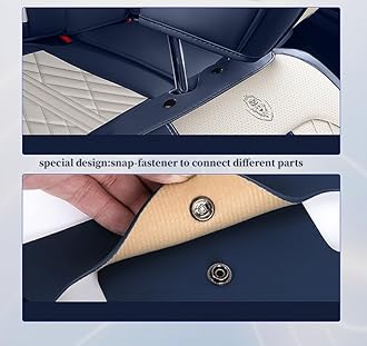 ANKIV Universal Fit Waterproof Breathable Nappa Leather Automotive Vehicle Car Seat Covers Set Cushion Protector for Sedan SUV