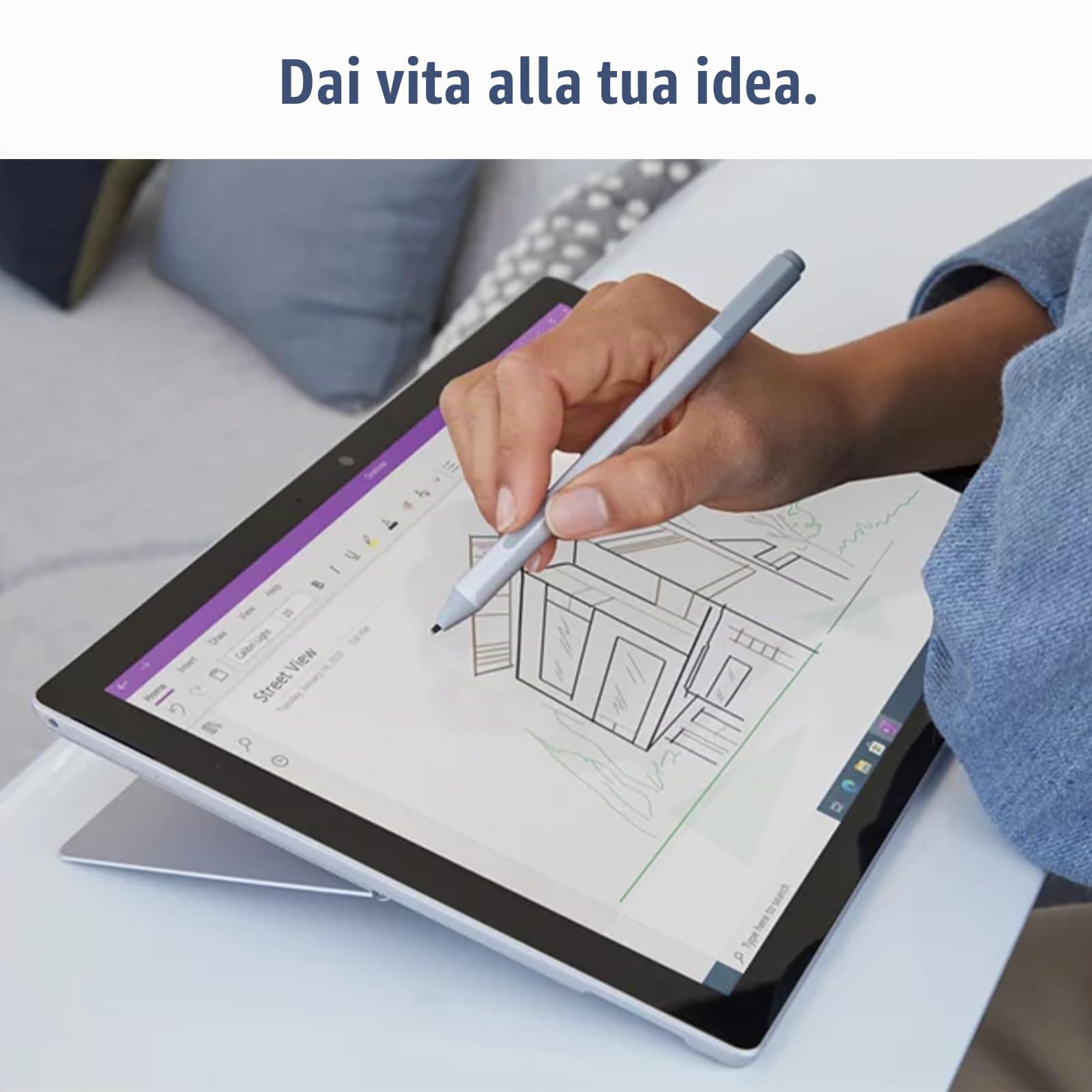 Surface Pen per Microsoft Surface Pen 1766 per Surface Pro 7+/8/7/6/4/3/Go3/2/1/Studio 2+/2/1/Book 3/2/1/Laptop 5/4/3/2/1,4096 livelli di sensibilità alla pressione, assorbimento magnetico, senza