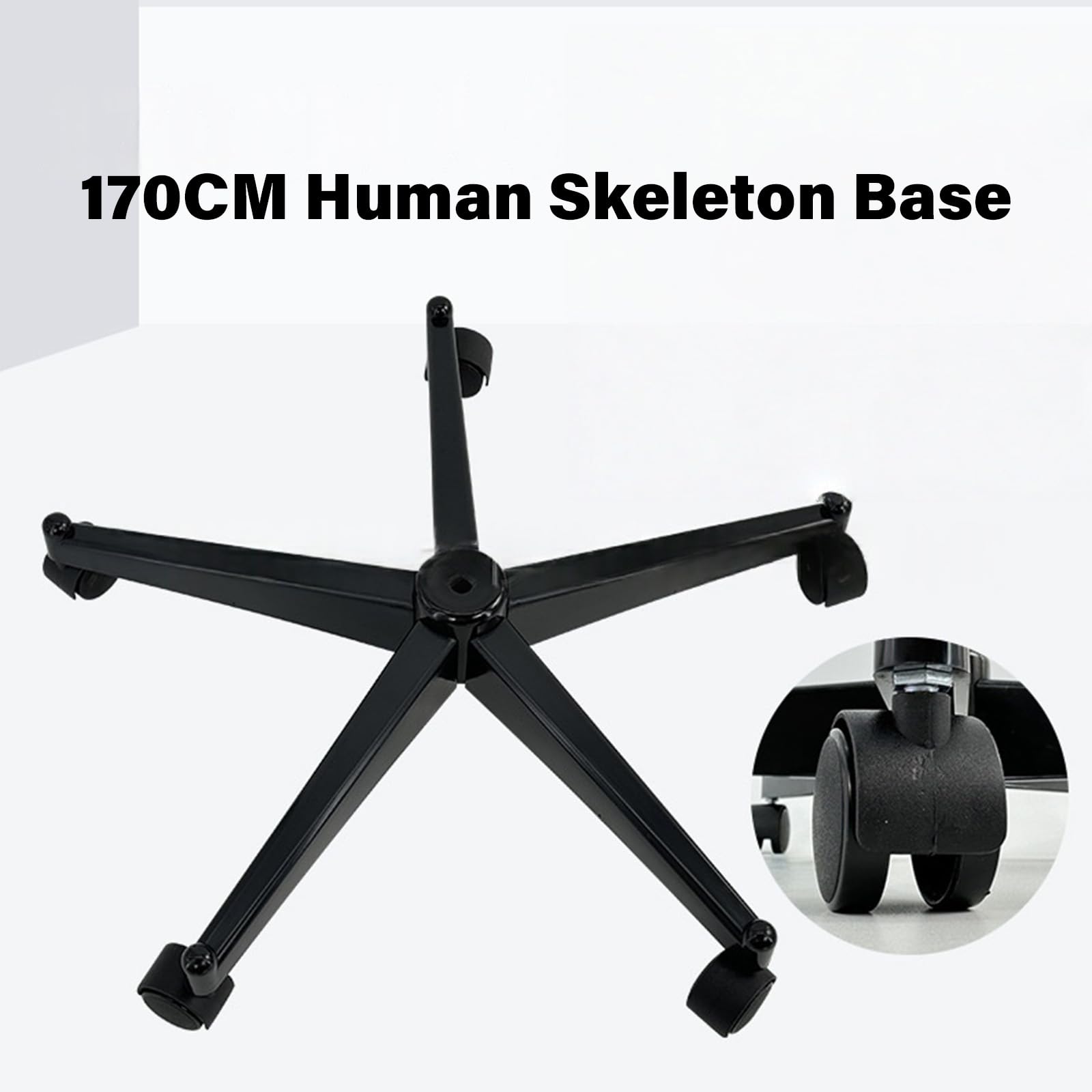 Base per albero di Natale da 170 cm, supporto per modello di scheletro anatomico, facile da installare, per esibizioni e mostre in classe, supporto per modello scheletro umano con ruote