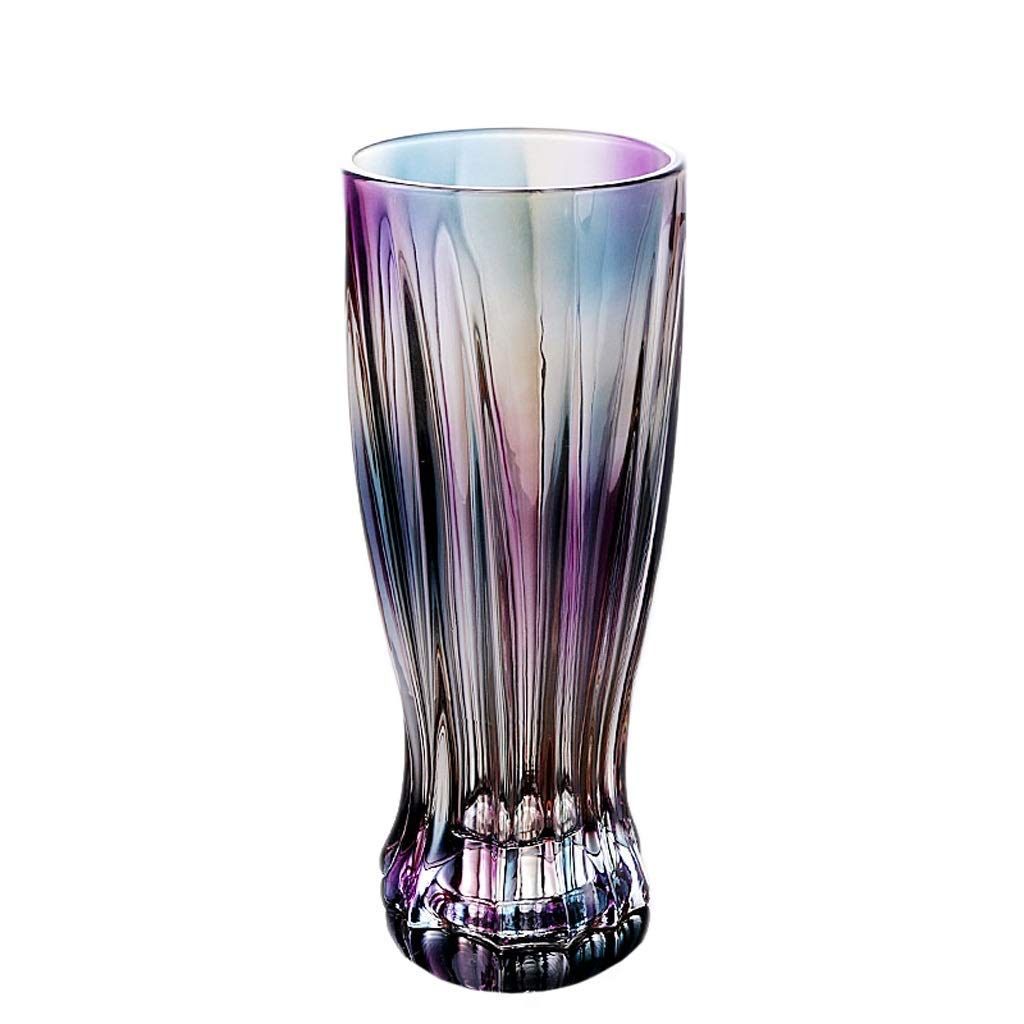 Vase en verre haut de gamme aux détails d'or et design de couleurs neutres