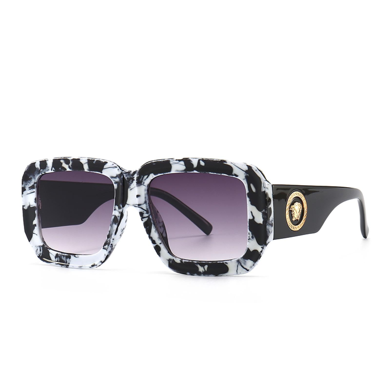 Occhiali da sole alla moda per uomo e donna, stile moderno retrò con montatura quadrata, occhiali da sole street style