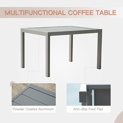 Miniatura 8 de Domi - Juego de 3 sillas de piscina, tumbona para exteriores con mesa auxiliar, silla reclinable ajustable de aluminio para jardín, piscina, playa,