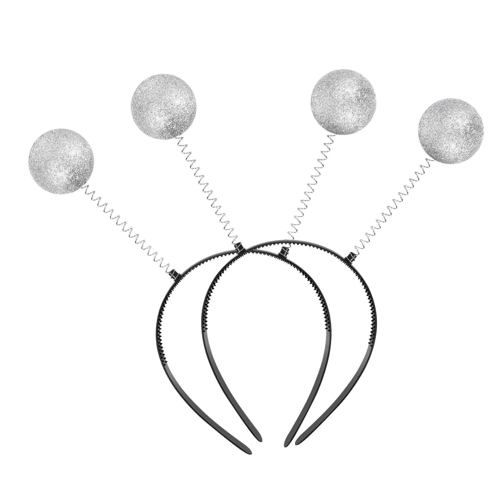Diademas de alienígena PRETYZOOM con bolas de purpurina plateadas para disfraces de Halloween