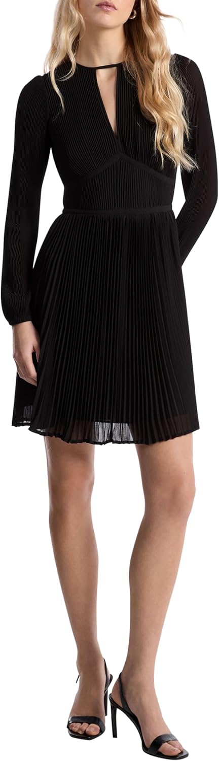 Michael Kors Women's Solid Pleated Mini Dress