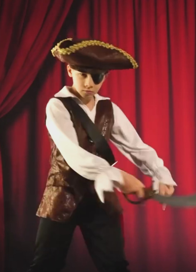 Disfraz Pirata Deluxe para Niños con Sombrero miniatura 6