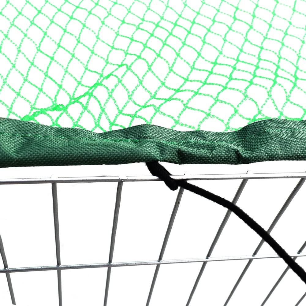 Melko Freigehege Kaninchen Freilaufgehege mit Netz und Tür Stahl Ø 204 cm
