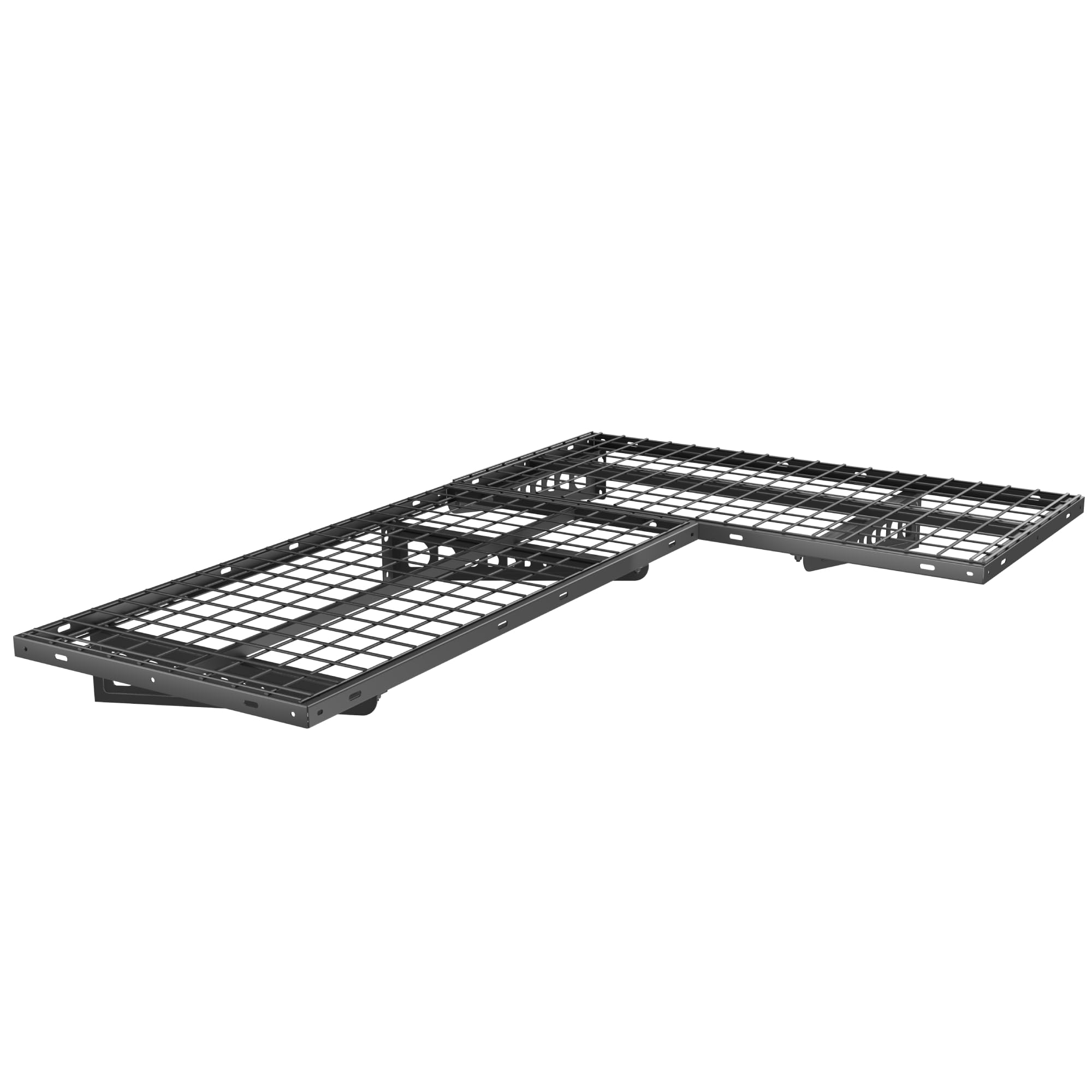 2 Pack 2x4ft Corner Wall Shelving Garage Storage Rack, 24x48 inch Floating Shelves, 660lbs Total Weight Capacity, Black, Pro Series