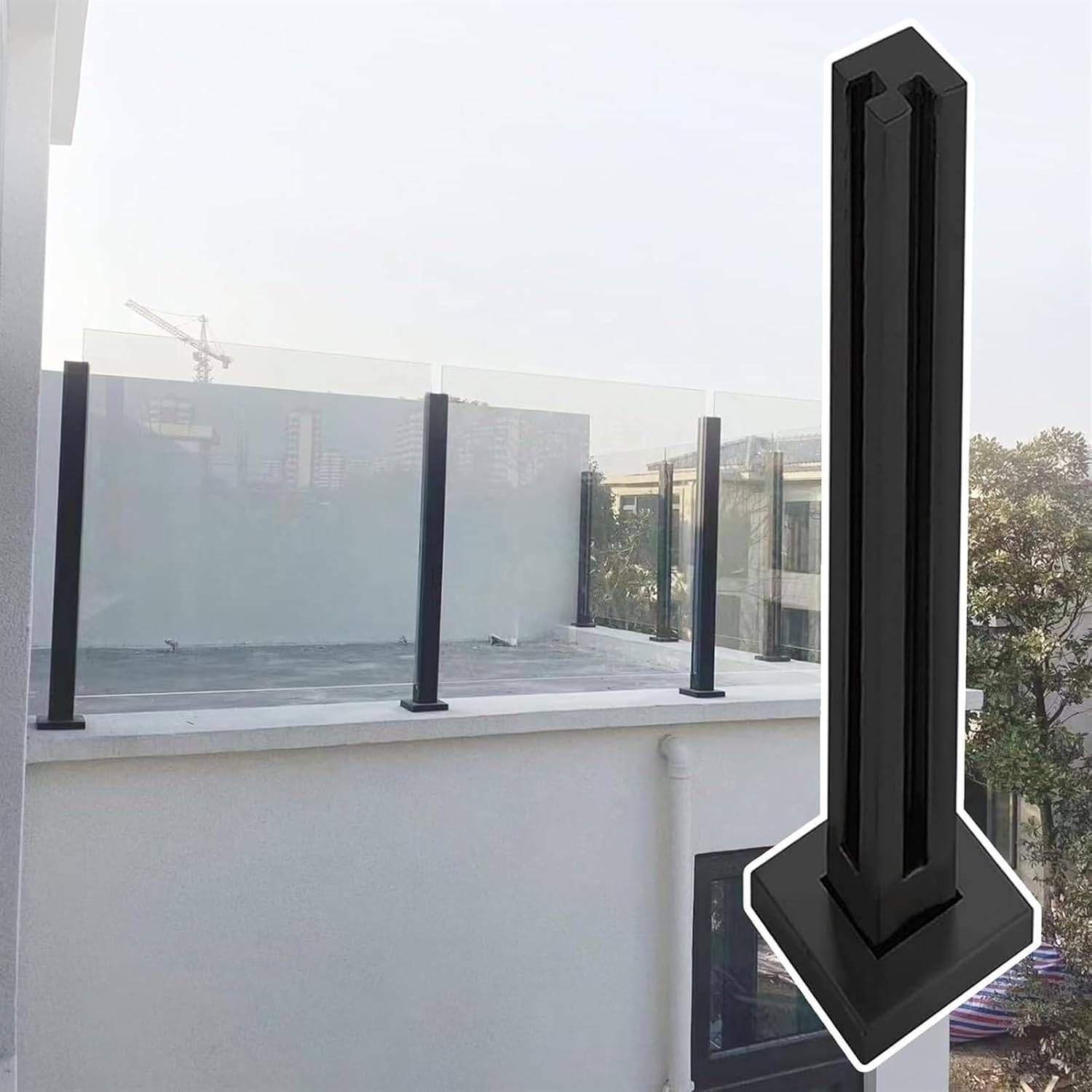 Combinaison libre balustrade en verre pour sécuriser votre patio