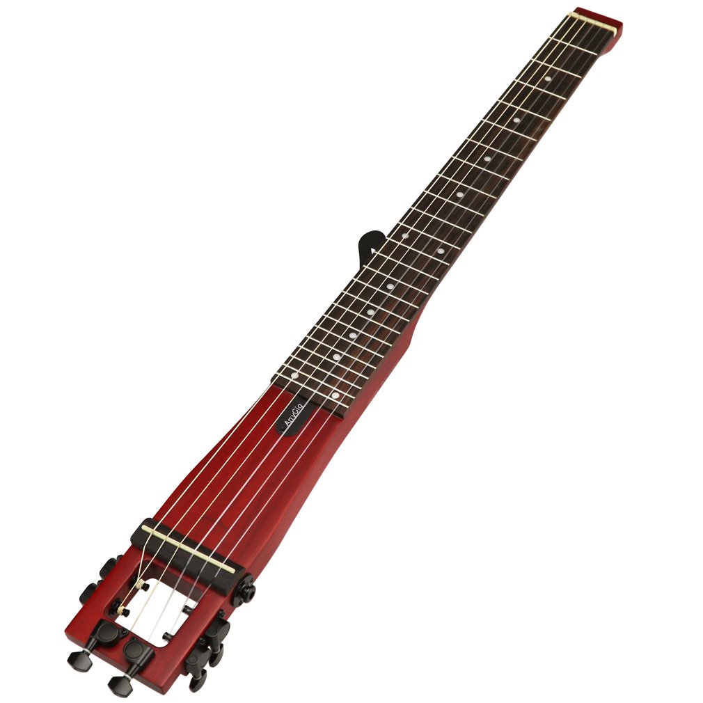 Anygig Guitar Classical Traveler Portable Traveler 6 Strings Travel Practics Cherry