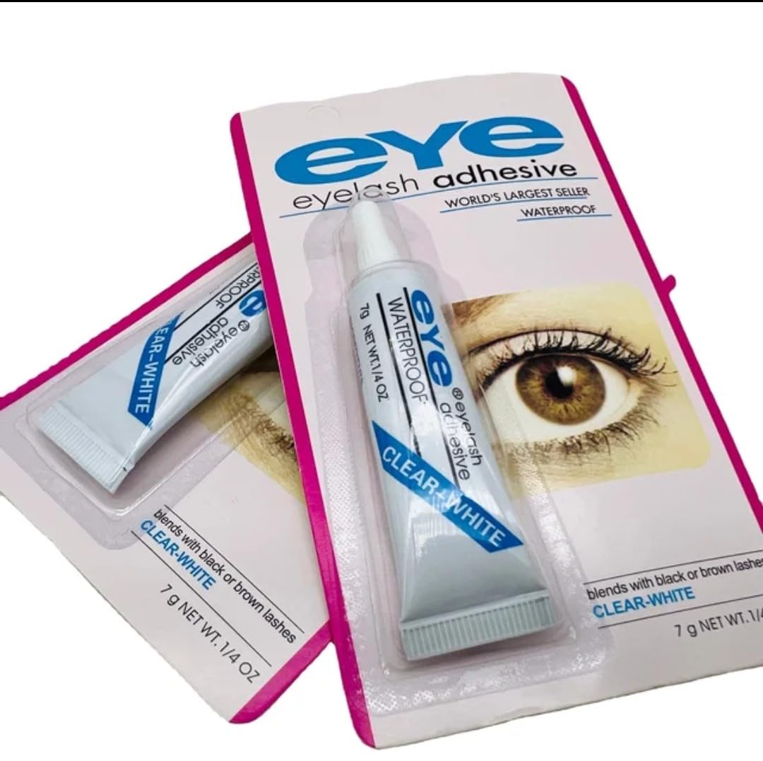 Fashion Base Eyelash Glue, Clear, Super Hold, Waterproof, 7g, Black