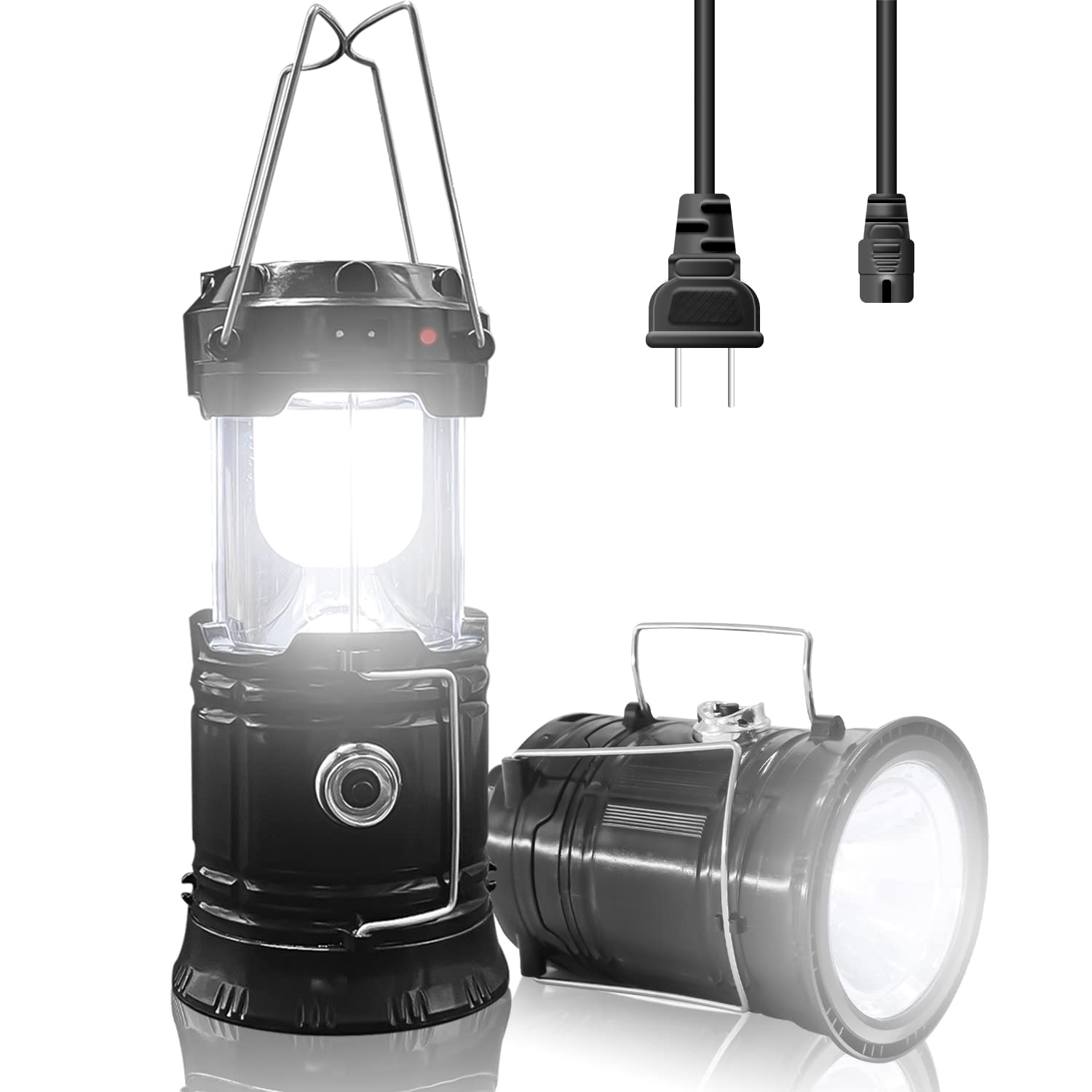 LED Solar Camping Lantern DIBMS LED Collapsible Portable Solar DC Rechargeable Lantern