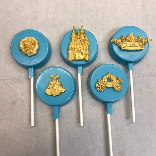 Miniatura 3 de FA 5 moldes de silicona para fondant, cuentos de hadas, castillo, calabaza, carruaje, vestido de princesa, zapatos de cristal, molde de caramelo de
