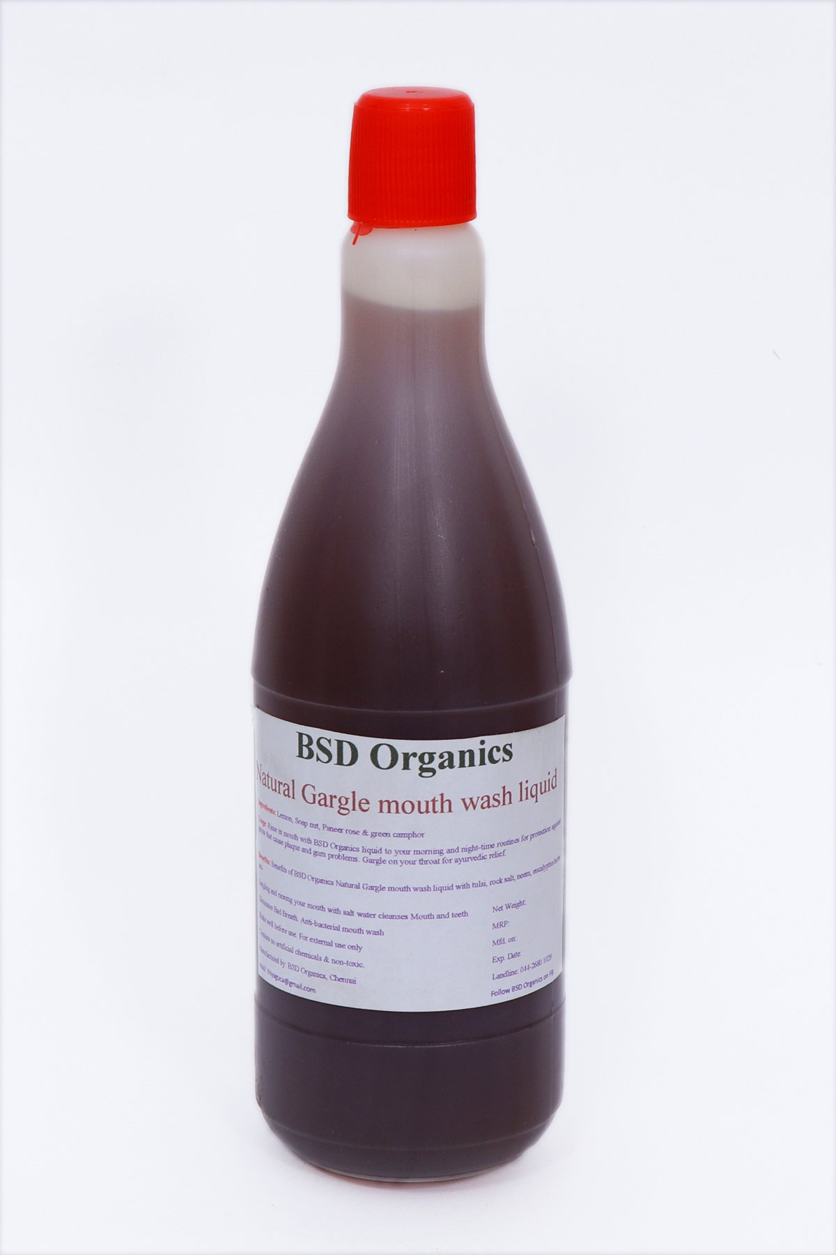 BSD Organics Natural Rinse & Gargle mouth wash liquid with tulsi, rock salt, neem, eucalyptus herbs - 550 ml (B076JJP4DN) Amazon Price History, Amazon Price Tracker