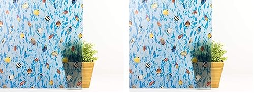 Fablon FAB10972 Fishes - Película adhesiva para peces, color azul