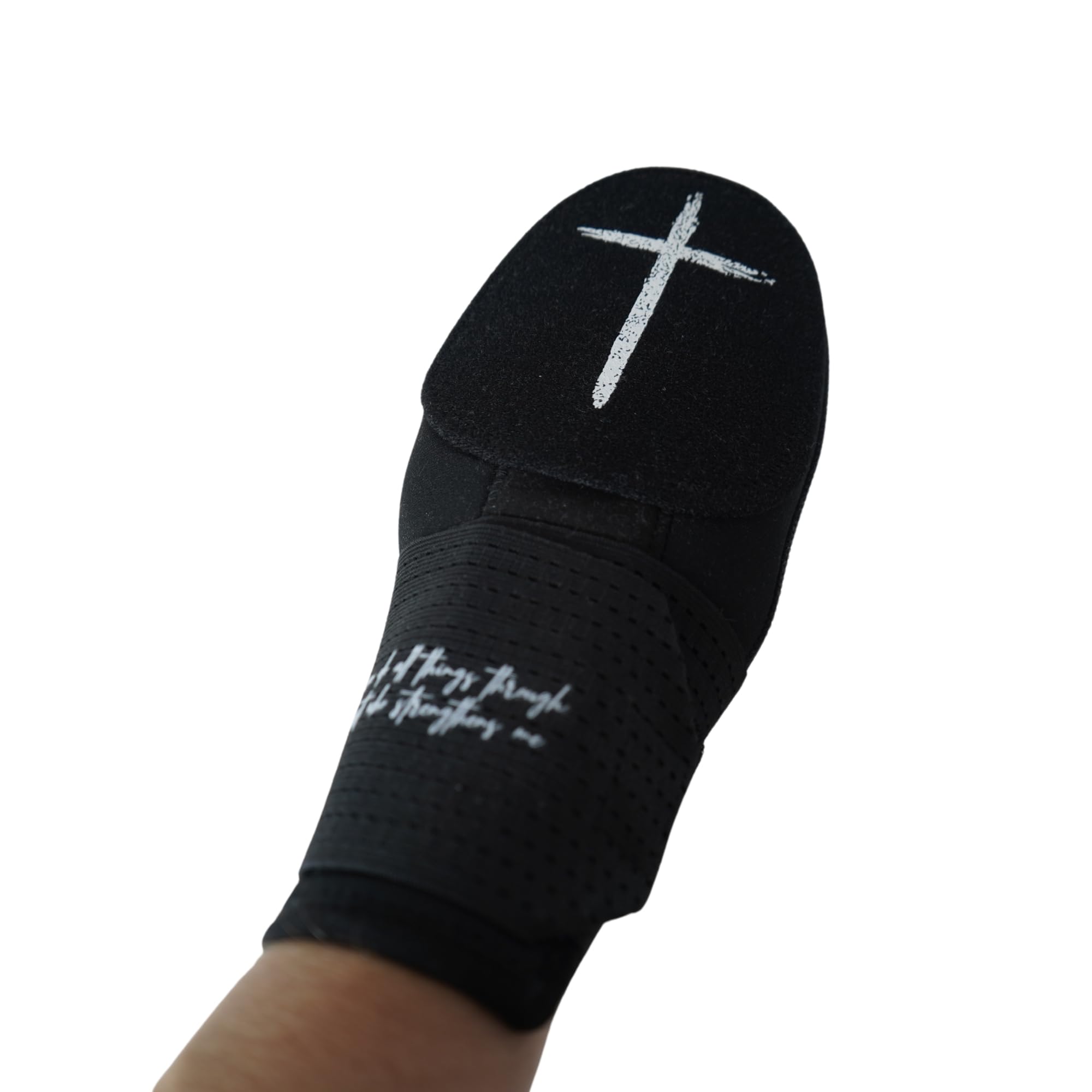 Baseball Gleithandschuh - Jugend- & Erwachsenengrößen - Baseball-Tropfzubehör mit Bibelvers & Kreuz - Hand- & Handgelenkschutz, schwarzes Design für linke & rechte Hände
