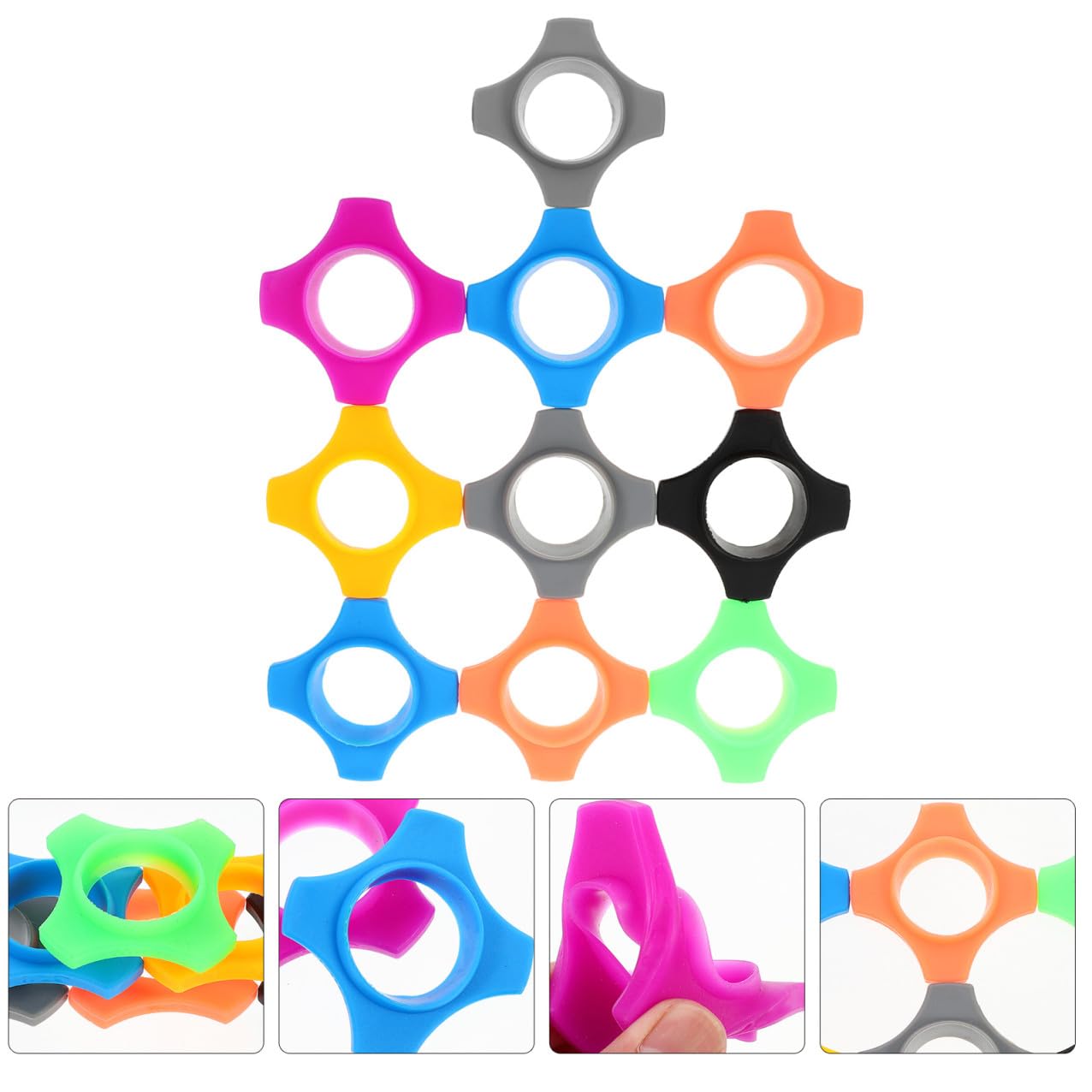 20pezzi Anelli Antiscivolo Silicone Per Microfono Protezione Anti-rotolamento Per Ktv e Eventi Accessorio Essenziale Per Conferenze e Interviste
