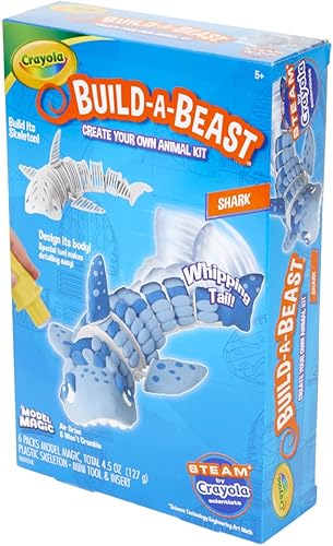 Miniatura 6 de Crayola Build A Beast Shark, modelo Magic Craft Kit, regalo de Pascua para niños, 5, 6, 7, 8