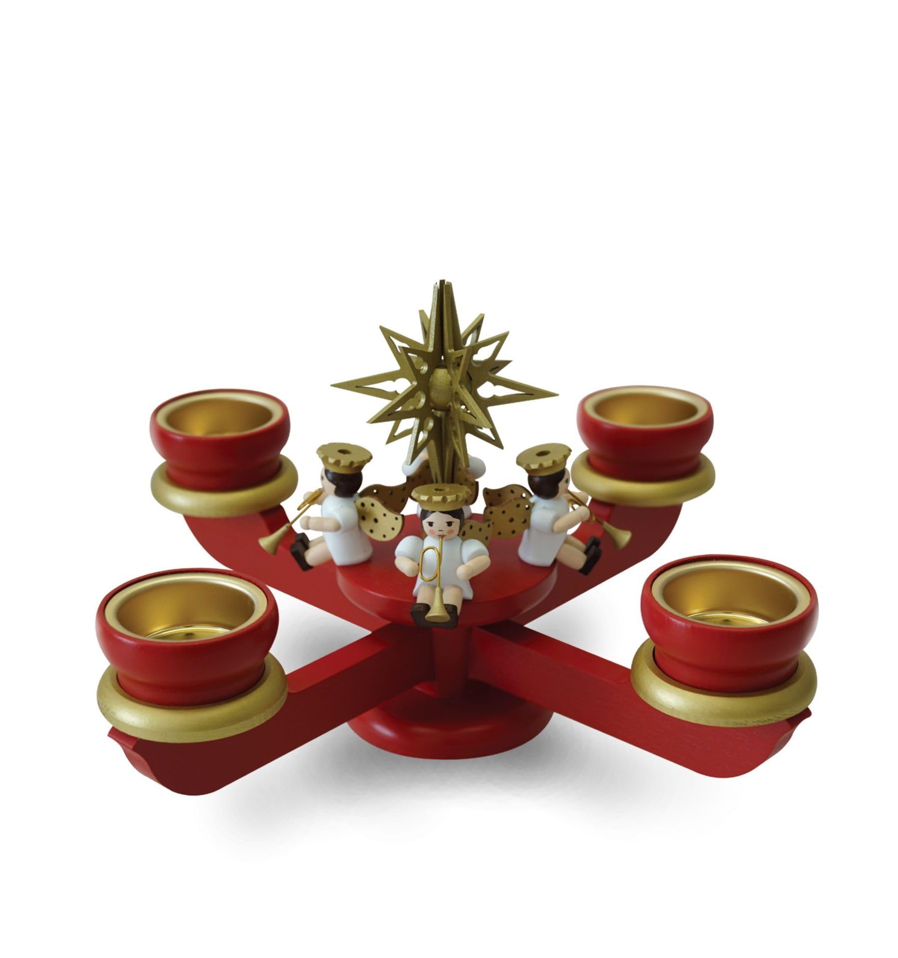Chandelier de l'Avent rouge pour illuminer vos repas de Noël en famille