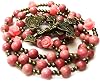 Pink Rhodonite Stone and Rose Rosary Beads for Women - Catholic Gifts With Our Lady of Graces Medal Centerpiece - Rosary Necklace