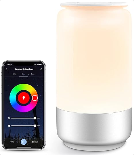 Amazon Co Jp Lepro スマートテーブルランプ 寝室用 ベッドサイドランプ Alexa Google Home対応 調節可能 ホワイト Rgbカラー変更 調光機能付きledナイトスタンドタッチランプ Wifiアプリ 電話操作ナイトライト ホーム キッチン