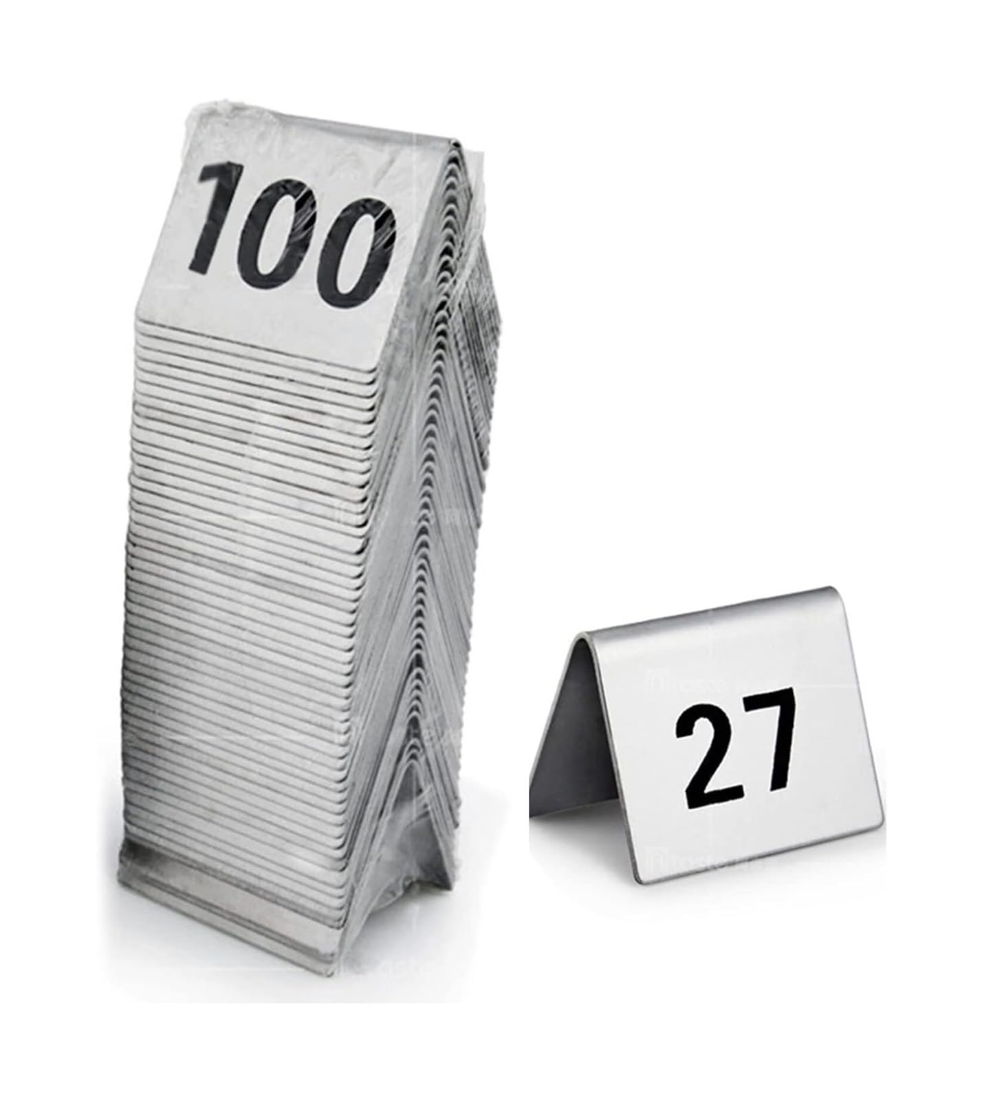 BTYQKZVPM Tent Style Table Numbers, Cards Set 1-50 50PC 5x4x3.5CM Stackable For Restaurants(1-100)
