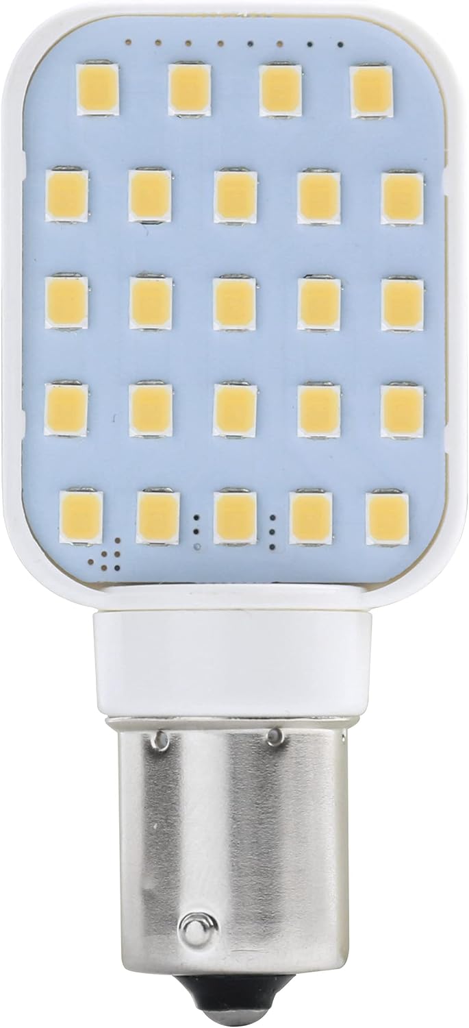 2 Pack Rotating Super Bright 300 Lumen 1141 1156 Wedge RV Interior LED Light 24-SMD Camper Trailer Lamp Bulb 10-24V Natural White (2)