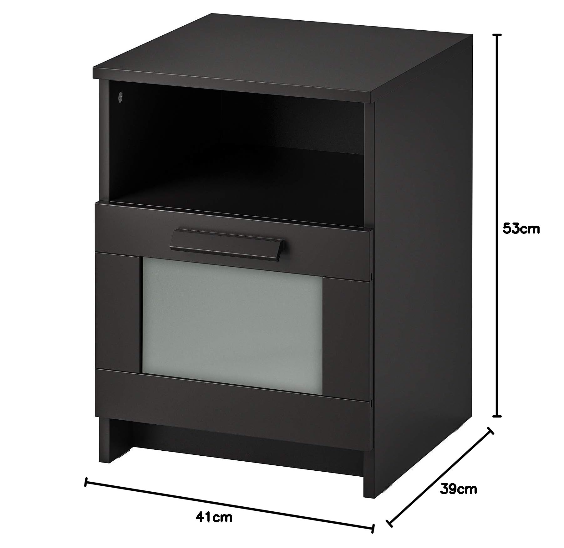 IKEA BRIMNES(ブリムネス) ブラック 4段チェスト 【9650302】 Ikea Brimnes Wood Nightstand Table - Black : Amazon.in: Home & Kitchen