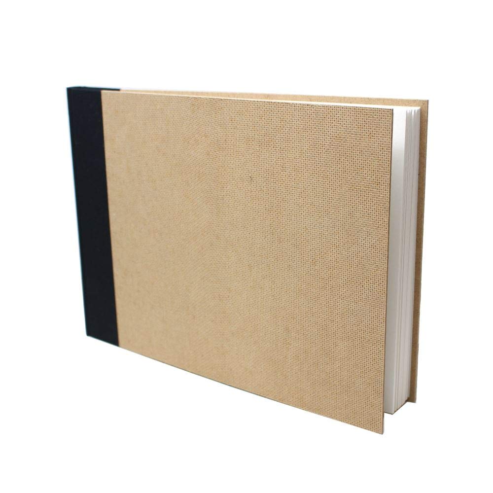 Artway Enviro - Cuaderno de dibujo A4 encuadernado en cartón - Apaisado - 92 Caras/46 Páginas de Papel Cartucho Reciclado 170gsm - Cuaderno de dibujo 100% reciclado