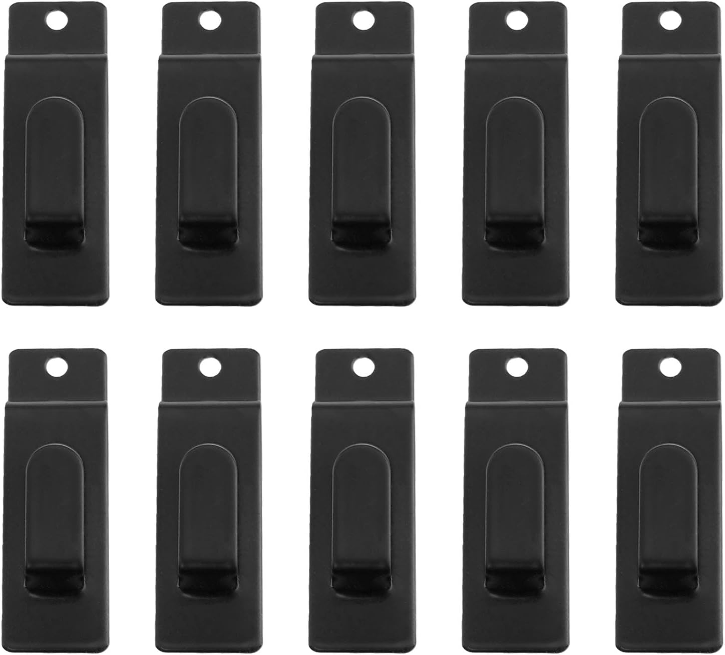 Lovelysp 10PCS Black Metal Hooks Wall Plate Hooks Batten Wall Accessories 74×24mm/2.91×0.94inch Suitable for Picture Frame Display Painting Photography Retail Stores etc
