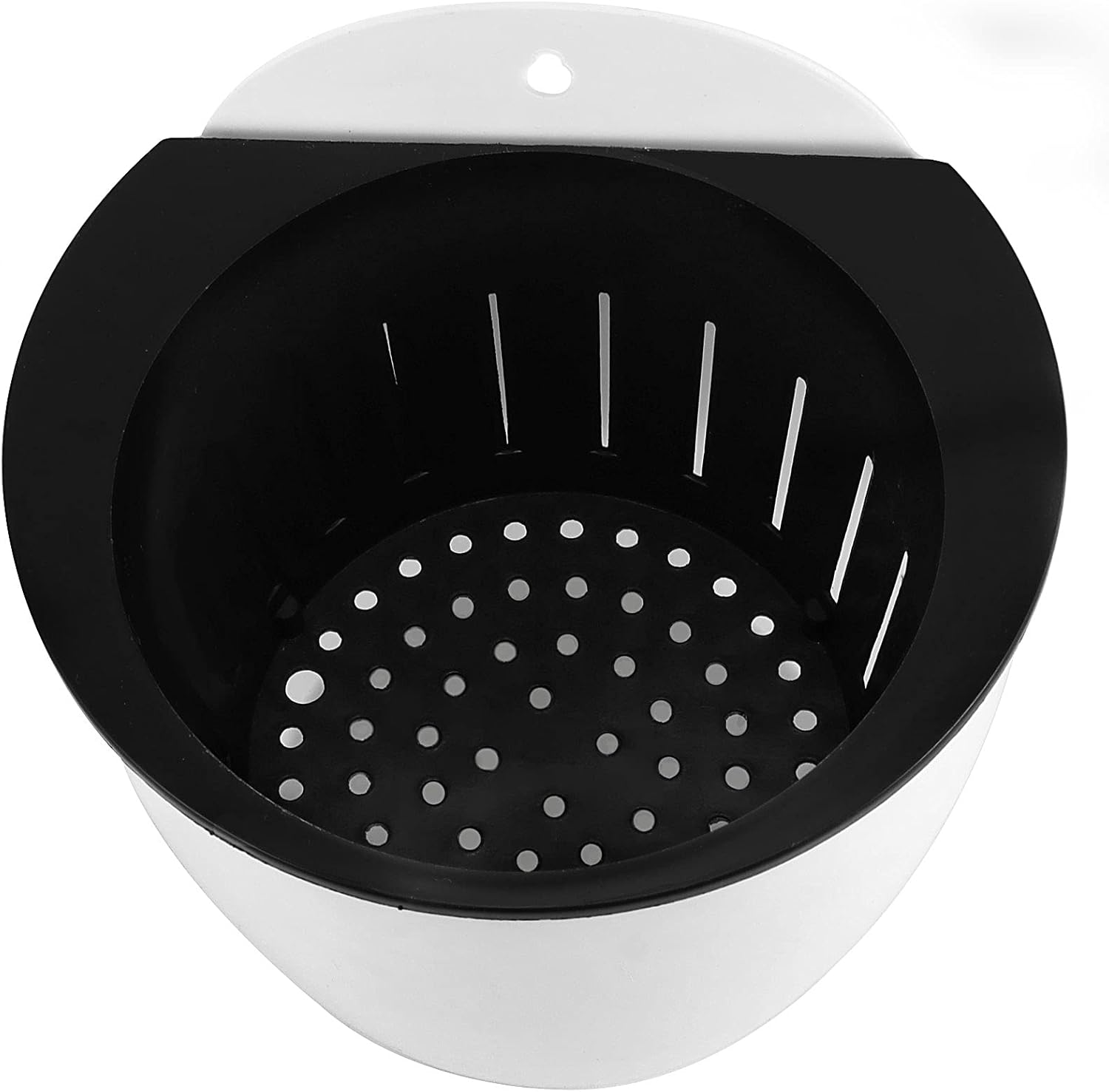 HOIGON 10 Pack 7 Inch Lazy Flower Pots, Self Watering Wall Hanging Plastic Planters with S-Hooks and Wicks, Water Hanging Plants Pot for Indoor Outdoor Orchids African Violet, White