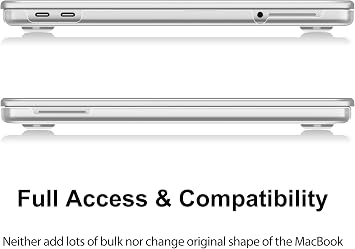 UESWILL Case for MacBook Neo 13 inch with A18 Pro chip Model A3404 Release 2026, Glossy See Through Transparent Cover + Microfiber Cleaning Cloth, Crystal Clear