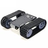 Premium Robot Tracked Car Chassis Kits with 2pcs DC Motor, Caterpillar Moving Robotic Tank Platform with 2pcs Tracks for Arduino Raspberry Pie Microbit Python DIY