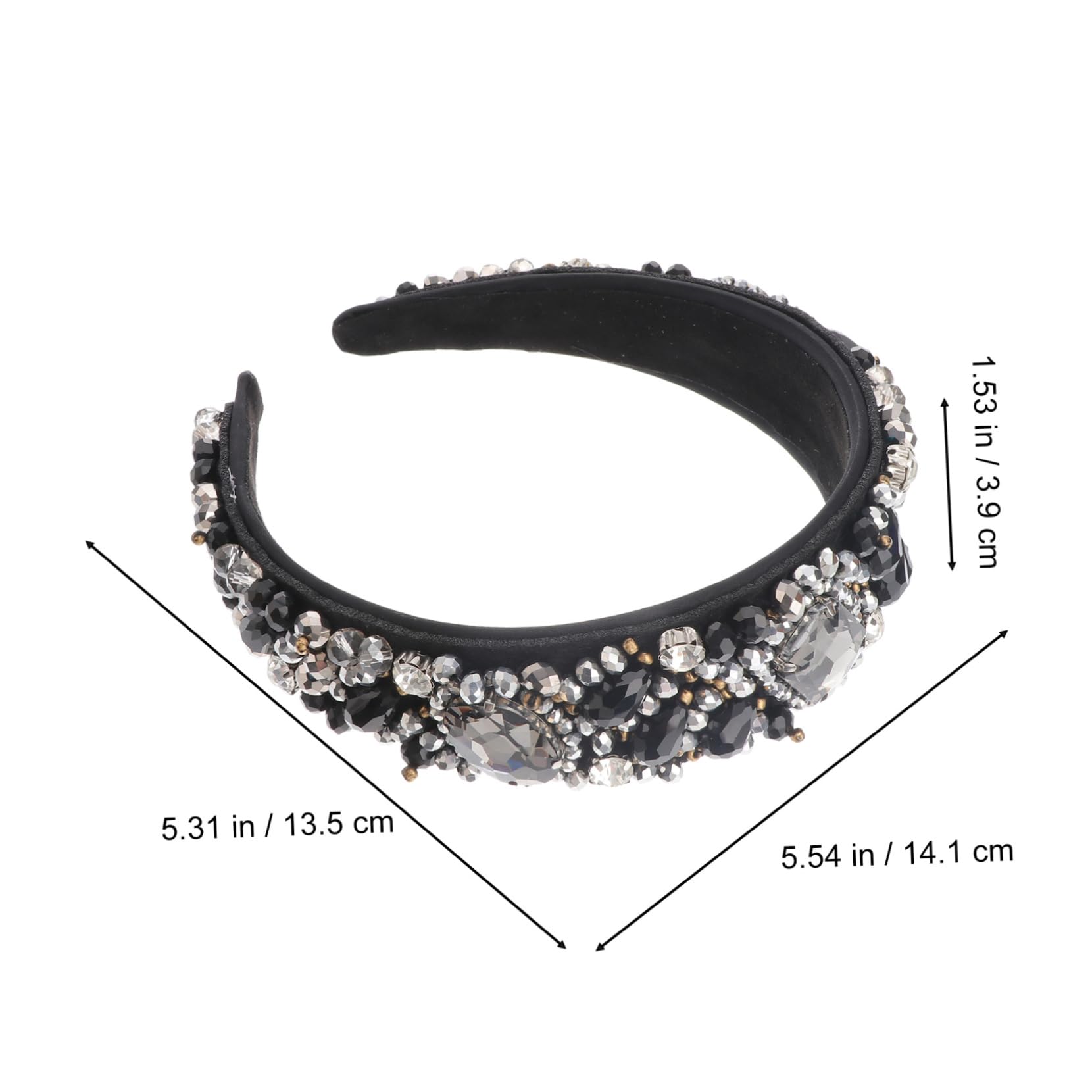 MAGICLULU 2 Fasce Per Extra Per Donne Cerchietto Con Gioielli E Strass Accessori Per Per Ragazze Cerchietto Con Strass.