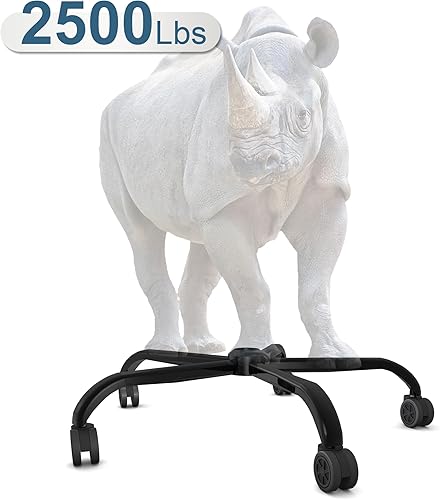 Miniatura 10 de Frassie Silla de oficina de 28 pulgadas, base de metal, repuesto resistente, 2500 libras, universal, parte de la base de la silla de computadora con