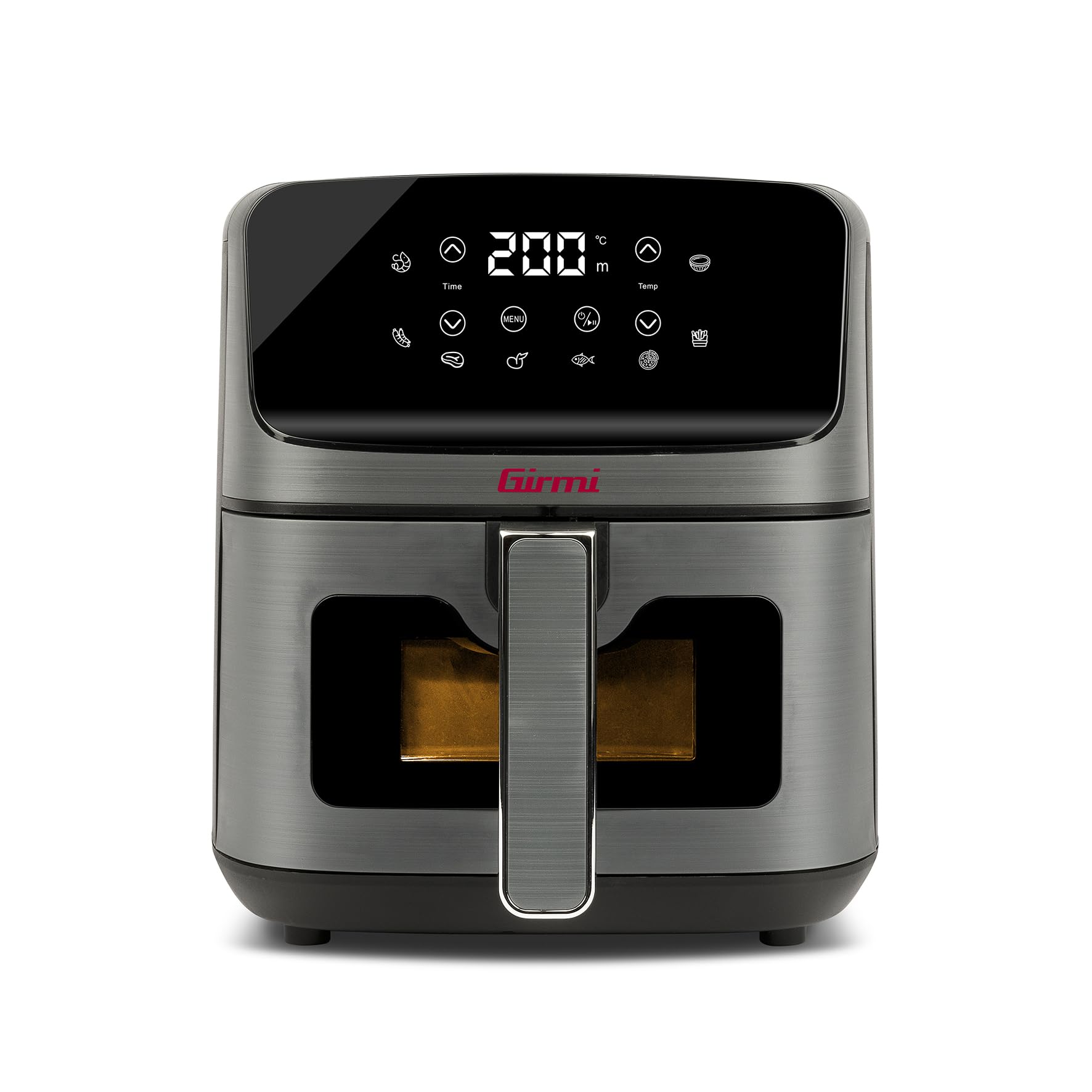 Girmi FG27 "Ecofrit Lite" Friggitrice ad Aria 4,2 Litri "Ecofrit Lite", 1400 W, 4.2 Litri, Display digitale, 8 programmi, Timer, 80-200° C, BPA/PFOA Safe, Ricettario incluso, Grigio