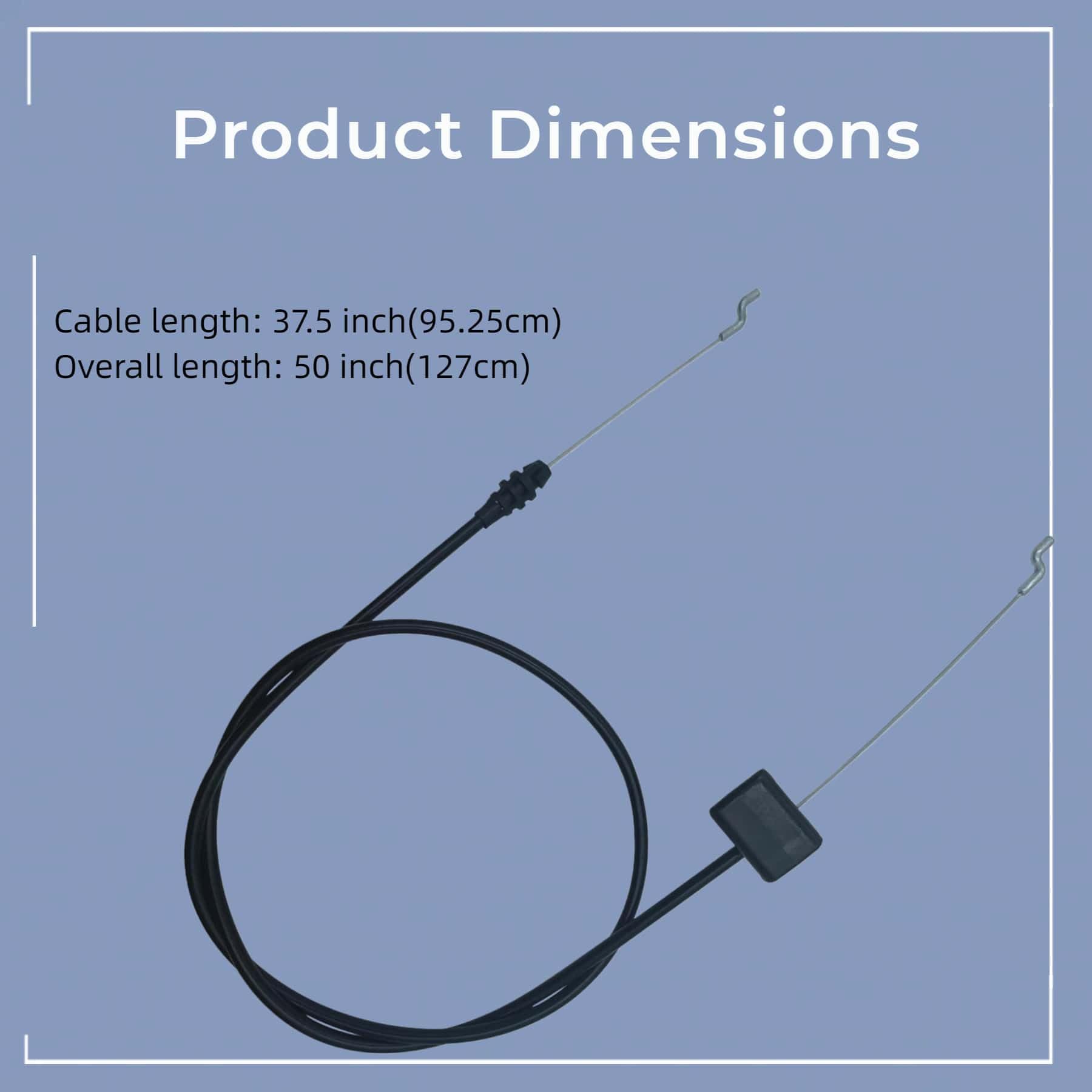 Cable de freno de repuesto 112-8818 112-8818 para cortacésped Toro Recycler, compatible con los modelos 20314, 20316, 20323, 20330, 20331, 20338, 20339, 20350, 20351, 20370, 20370, 20339. 0371