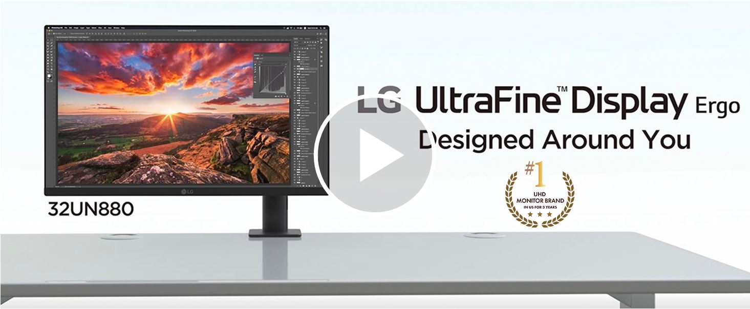 LG Ultrafine 32UN880-B UHD 4K Monitor with 31.5 inch IPS Display