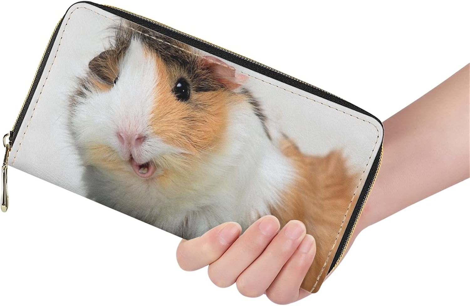 Dolyues Cute 3D Animal Guinea Pig Print Women Long pu Leather Wallet Zipper Multiple Card Slot Phone Pocket - Image 4