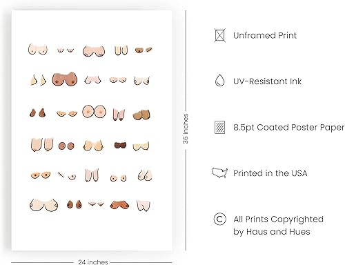 Miniatura 201 de HAUS AND HUES Decoración Divertida de Baño – Arte de Pared de Barba y Mullet, Letrero Humorístico de Baño, Impresión de Pared Divertida para Baño o