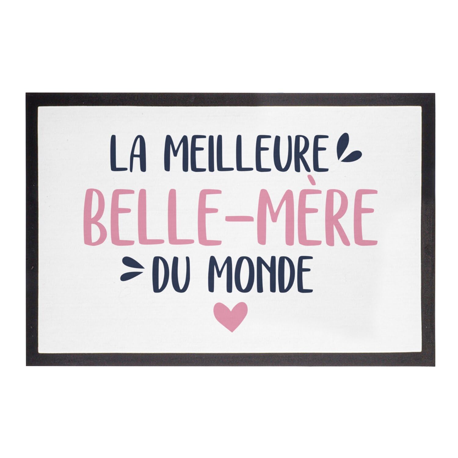 Tapis de porte paillasson blanc pour accueillir la famille avec style