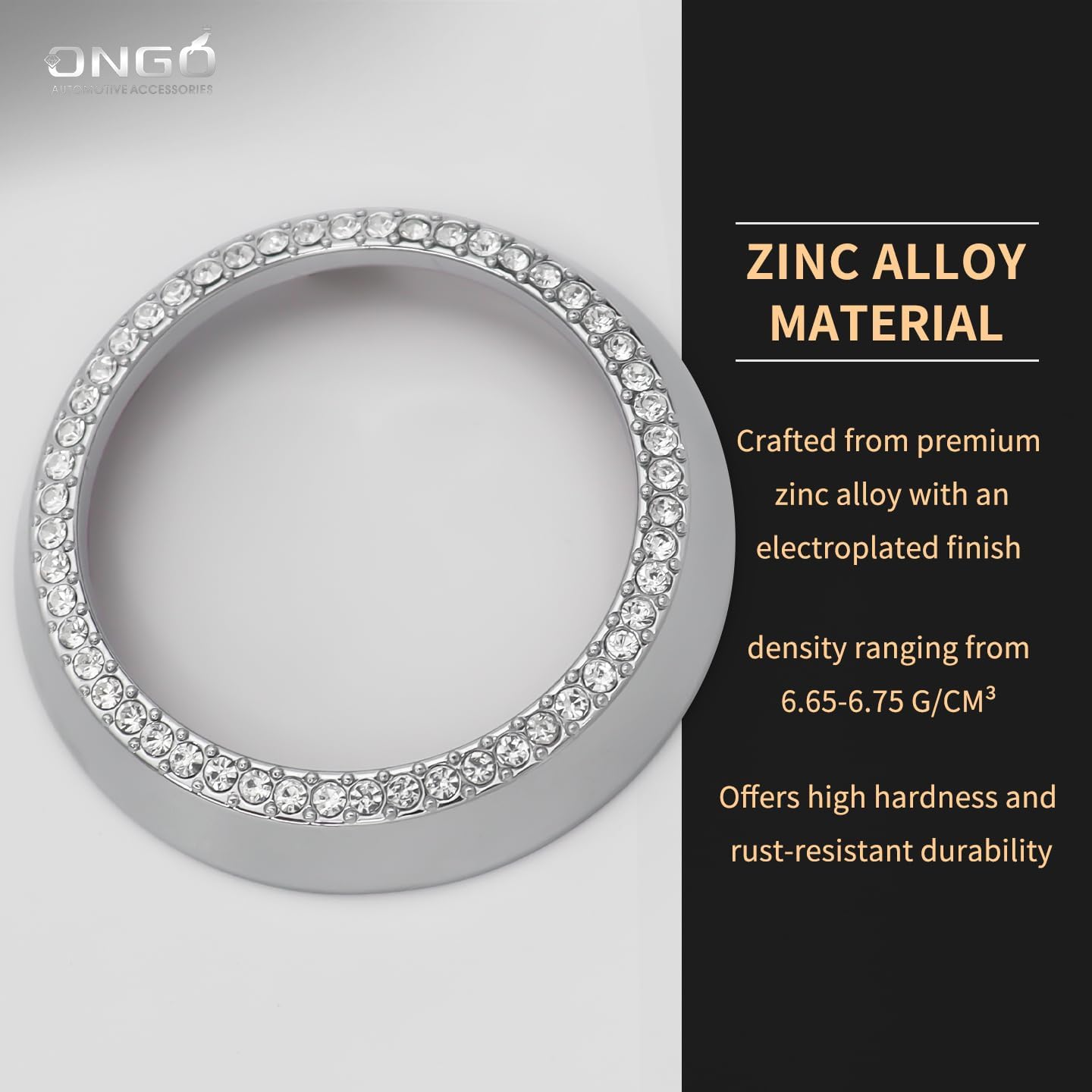 for Mercedes-Benz New C-Class W206 GLC X254 Car Interior Crystal Decor -Zinc Alloy with Hand-Inlaid Czech Preciosa Crystals,Luxury Ambience Upgrade Accessories (Ignition Ring Trim)