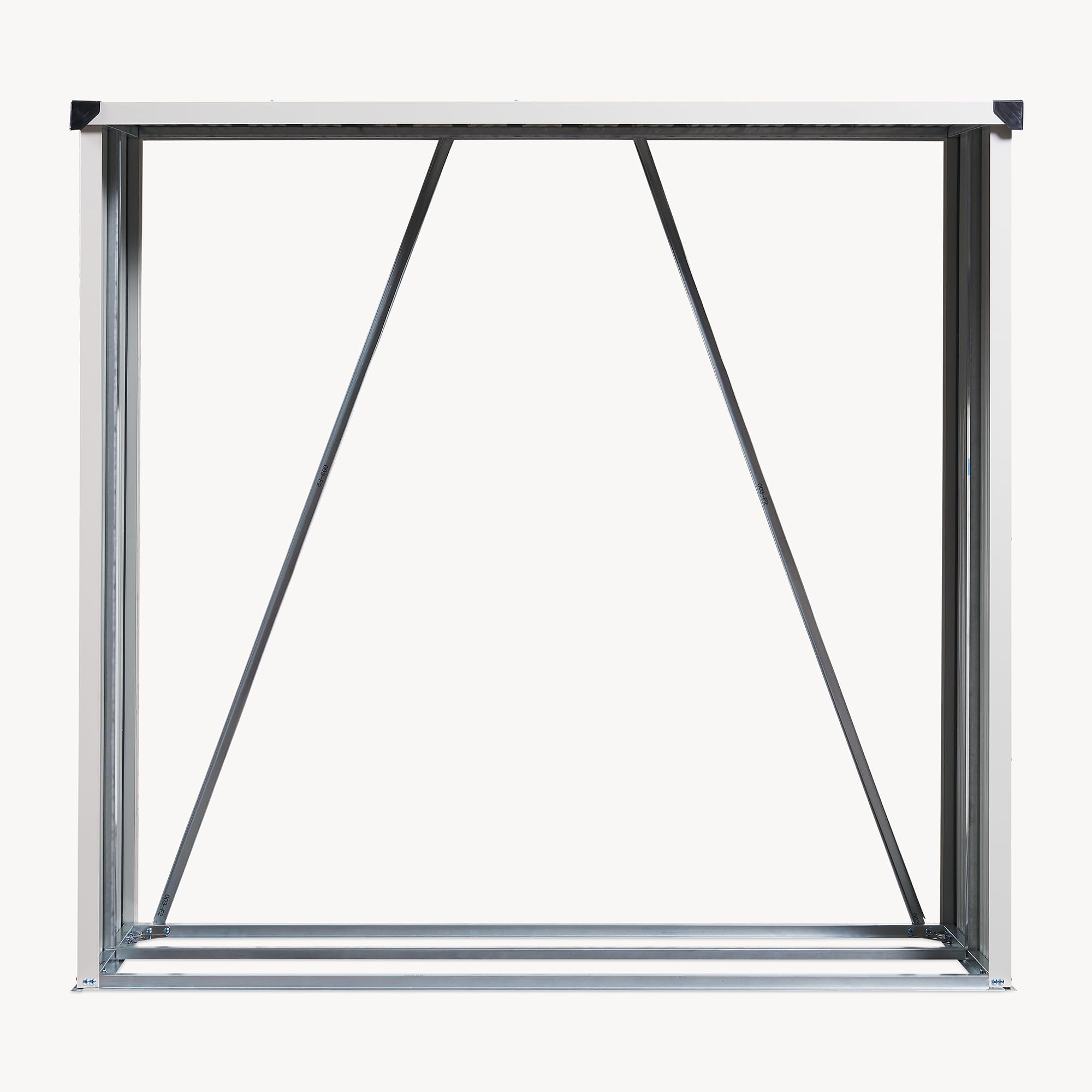 casa.pro Leñero Exterior Kalmar Soporte para Leña Estante para Leña Cubierto Almacenamiento de Madera para Chimenea Sistema Clipping Acero Galvanizado 155 x 45 x 157 cm - Gris antracita