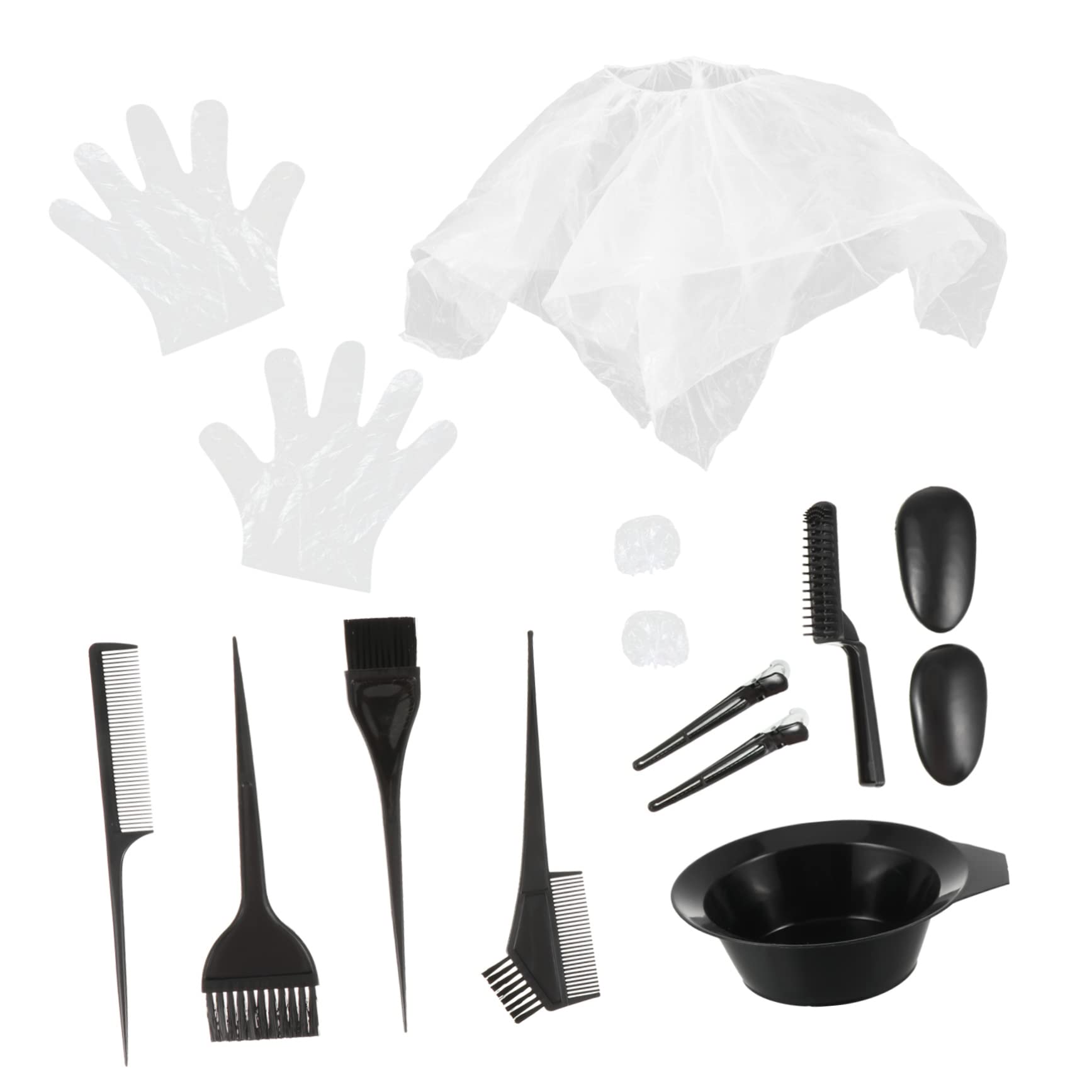 FOMIYES Professional Hair Dye Kit 11pcs Set Bowl Brush Shampoo Applicator Dye Applicator Gloves Hair Coloring Accessories