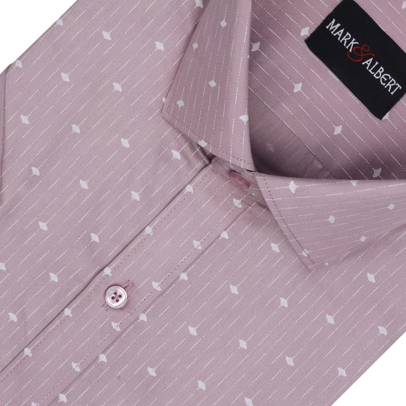Image of MARK & ALBERT Men's 100% Cotton Printed Half Sleeves Regular Fit Shirt for Men